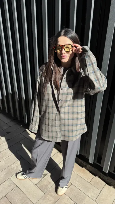 Сіра картата сорочка - Зображення 5