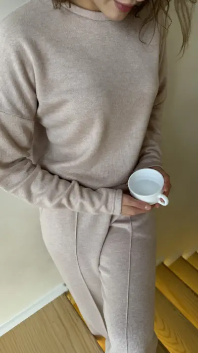 Бежевий ангоровий костюм