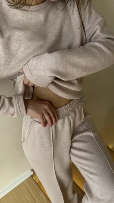 Бежевий ангоровий костюм