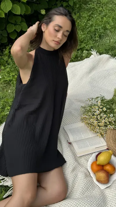 Чорна сукня гофре - Зображення 7