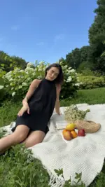 Чорна сукня гофре