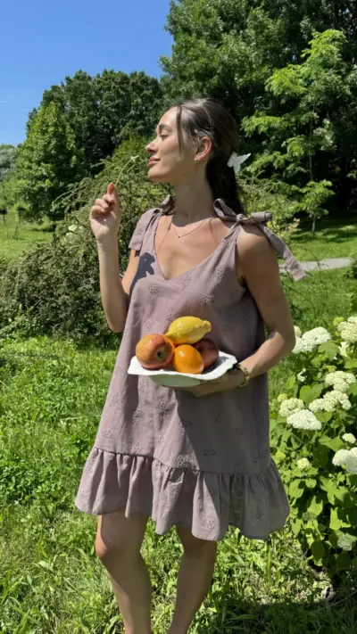 Сукня прошва кольору пудра