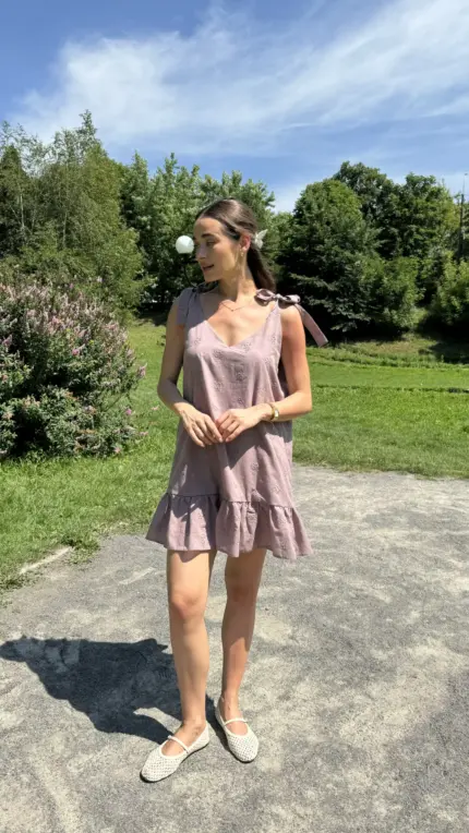 Сукня прошва кольору пудра