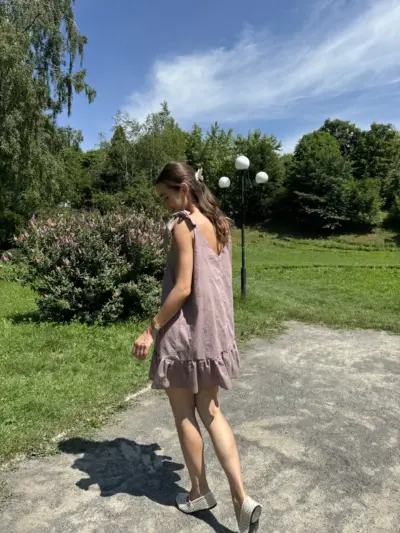 Сукня прошва кольору пудра