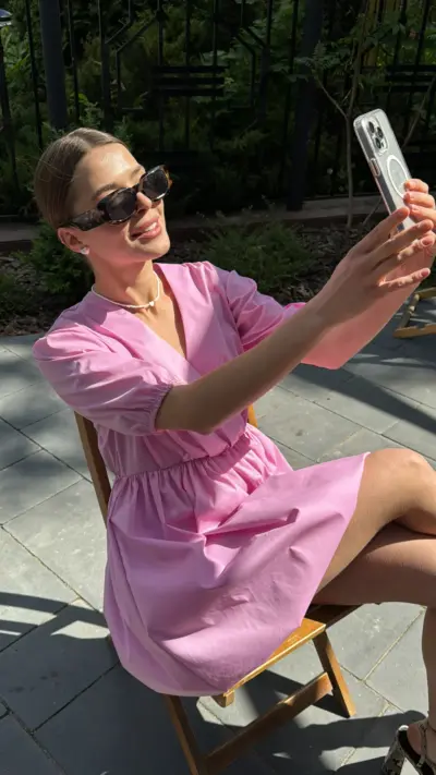 Рожева сукня зефірка