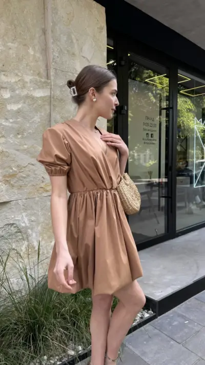 Бежева сукня зефірка