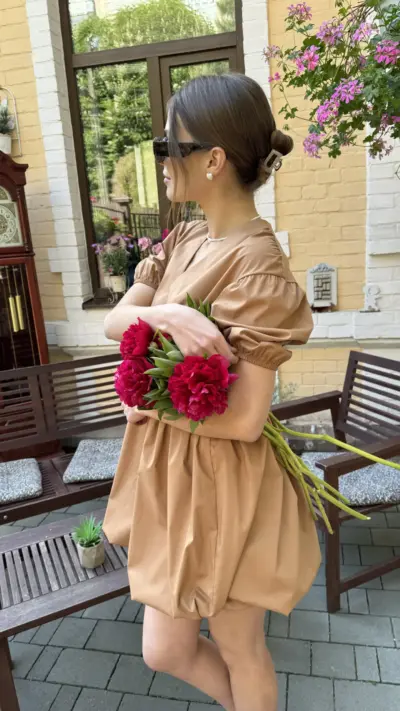 Бежева сукня зефірка