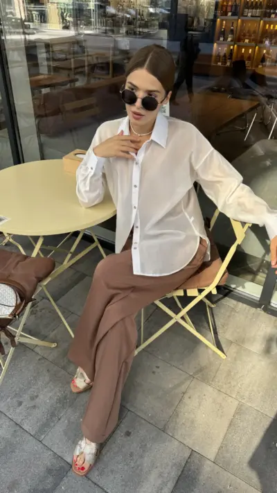 Сорочка тенсел біла