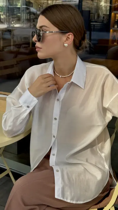 Сорочка тенсел біла