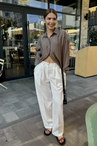 Темно-сіра сорочка тенсел