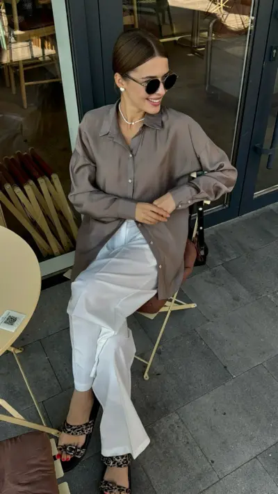 Темно-сіра сорочка тенсел