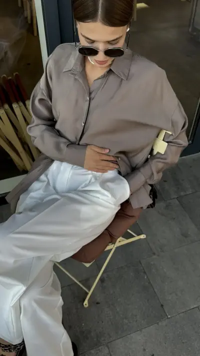 Темно-сіра сорочка тенсел