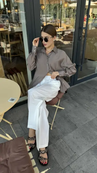 Темно-сіра сорочка тенсел