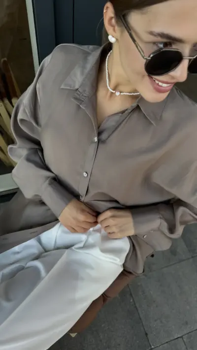 Темно-сіра сорочка тенсел