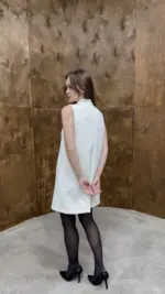 Біла сукня з твіду