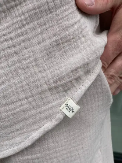 Бежевий мусліновий чоловічий костюм