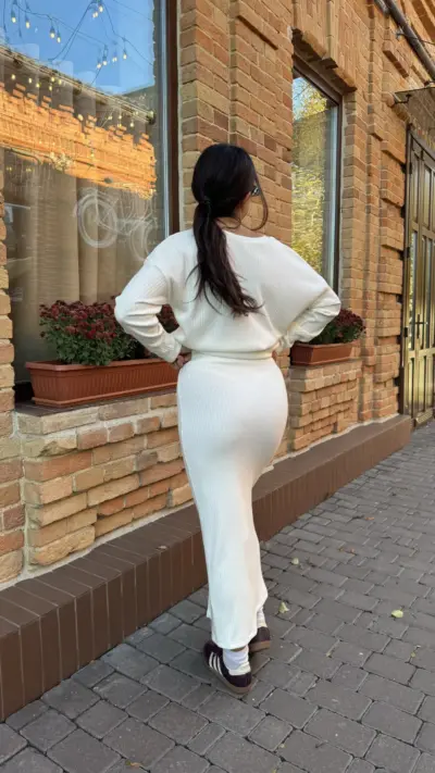 Молочний костюм в рубчик