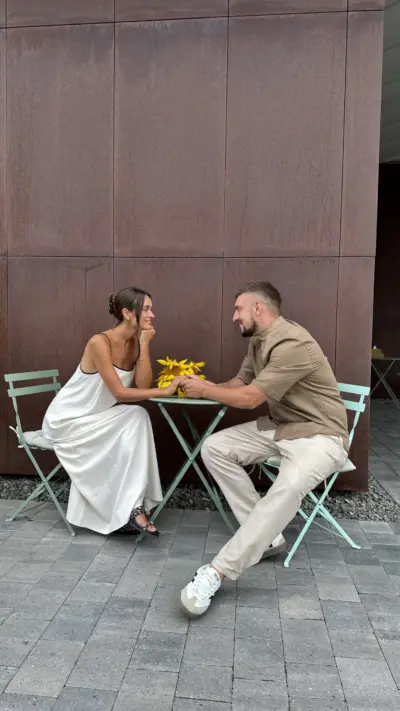 Білий лляний сарафан