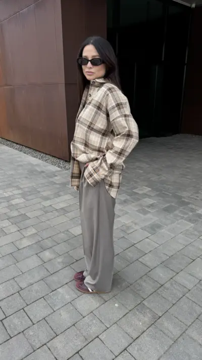 Штани палаццо бежеві - Зображення 4