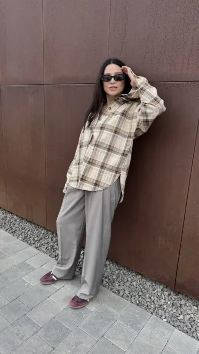 Штани палаццо бежеві - Зображення 3