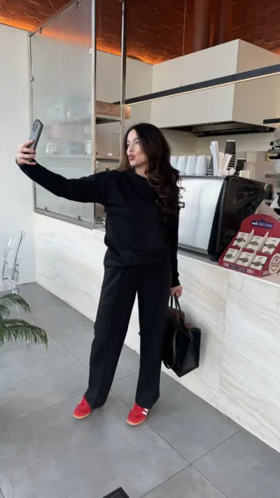 Чорний ангоровий костюм