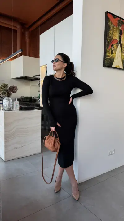 Чорне плаття трикотаж Шарлота