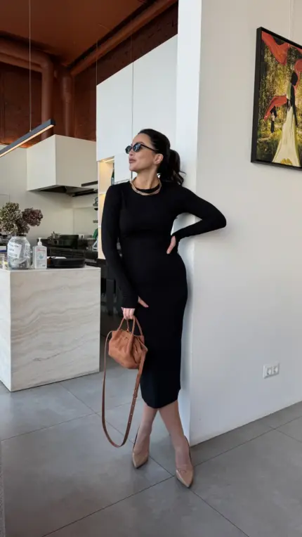 Чорне плаття трикотаж Шарлота