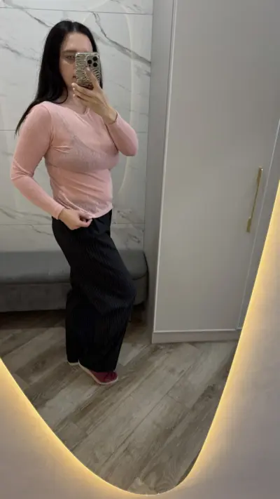 Рожевий лонг із матеріал трикотаж “Моніка”