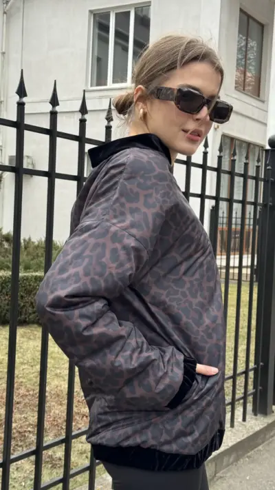 Лео бомбер із матеріалу вельвет рубчик