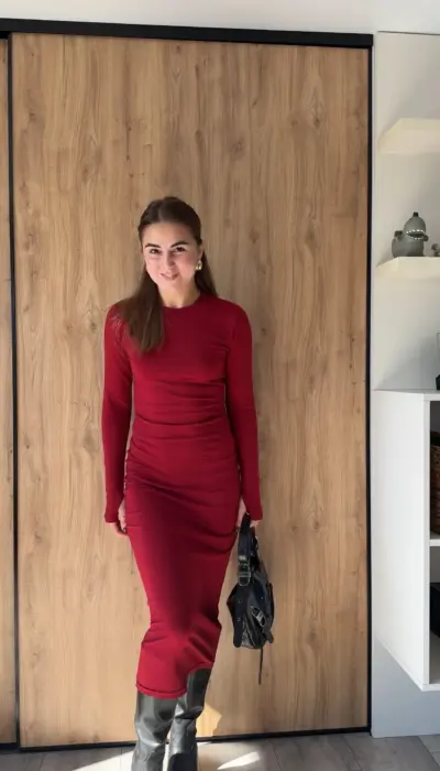 Червоне плаття трикотаж Шарлота