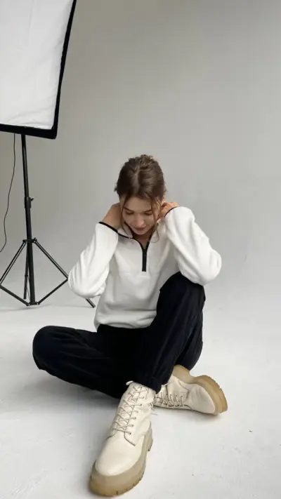 Костюмчик молочний з високоякісного турецького флісу полар