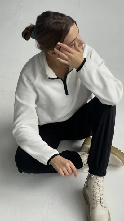 Костюмчик молочний з високоякісного турецького флісу полар