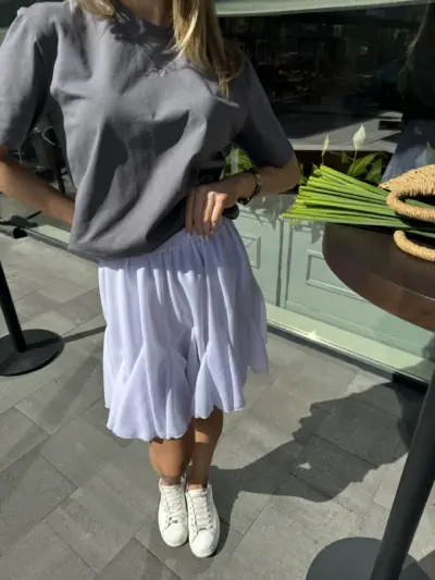 Біла спідничка з американського креп-шифону