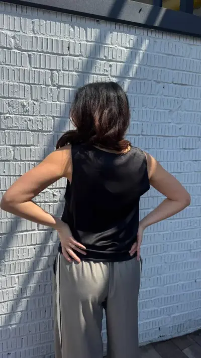 Чорна майка шовк