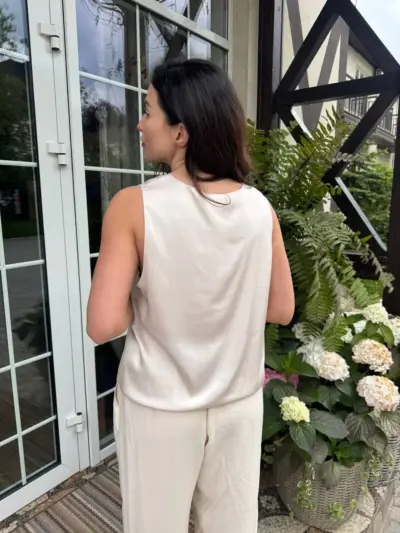 Майка шовк шампань