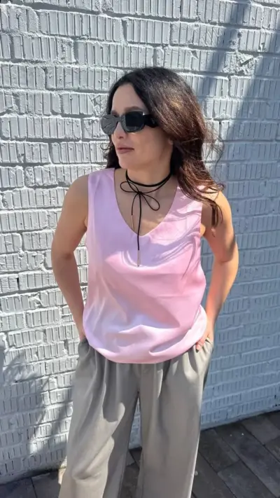 Майка шовк пудра