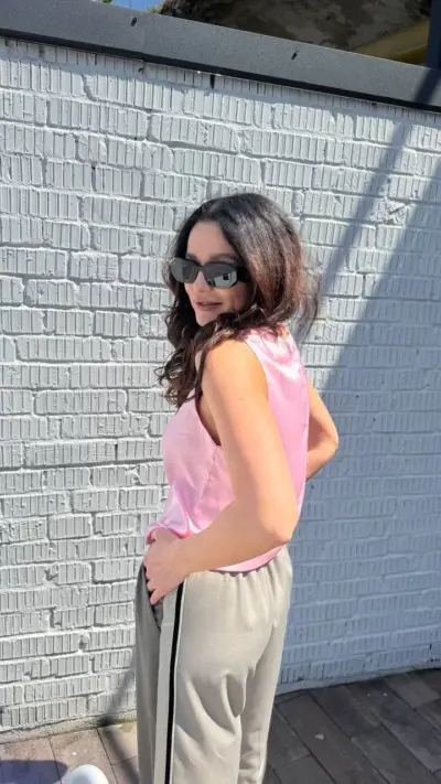 Майка шовк пудра