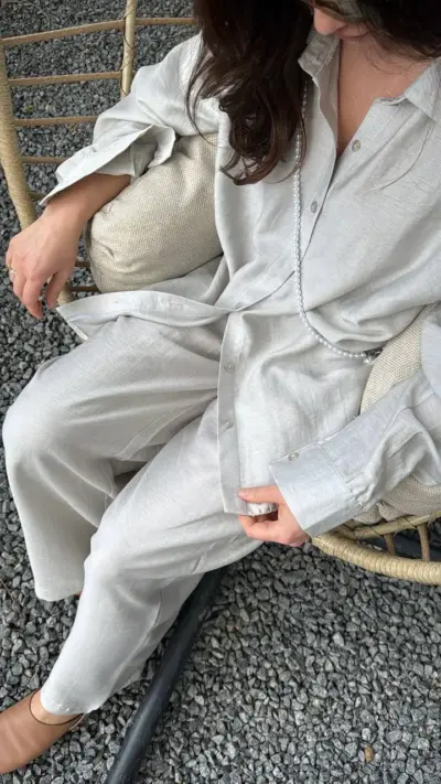 Костюм віскоза срібний - Зображення 8