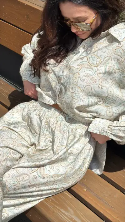 Костюм віскоза принт Турецькі огірки - Зображення 3