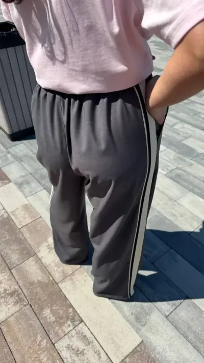 Штани палаццо на резинці графіт