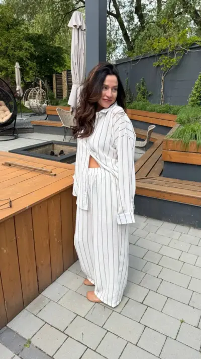 Костюм Льон тонка смужка смужка