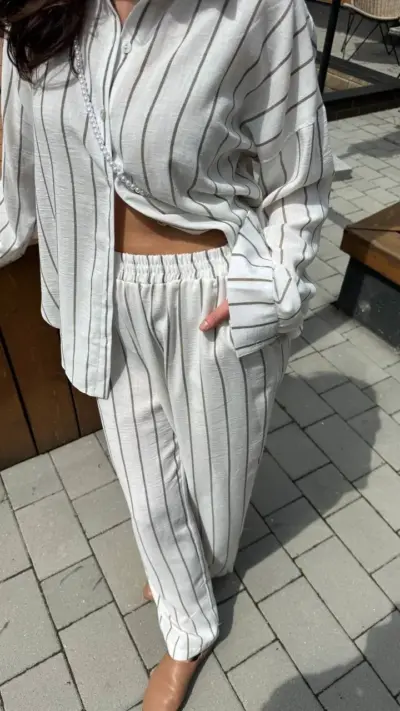 Костюм Льон тонка смужка смужка