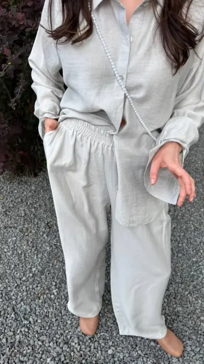 Костюм віскоза срібний - Зображення 3