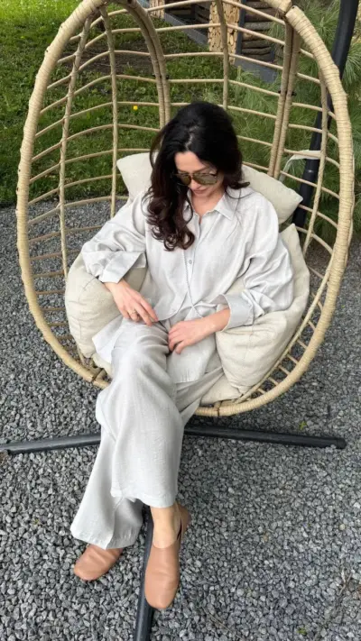 Костюм віскоза срібний - Зображення 2