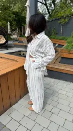 Костюм Льон тонка смужка смужка