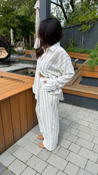 Костюм Льон тонка смужка смужка