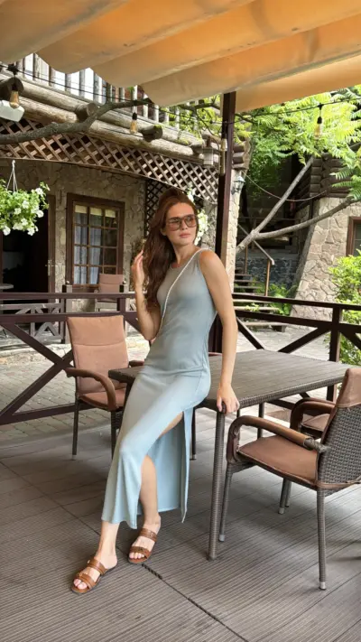 Літня сукня “Basic Elegance” кольору тіфані - Зображення 2