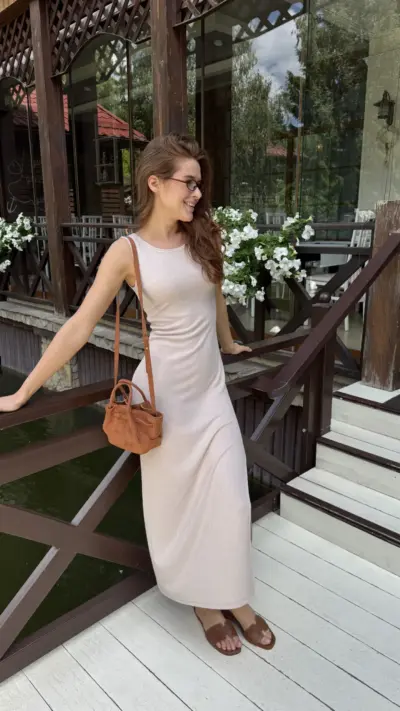 Літня сукня “Basic Elegance” кольору слонова кістка - Зображення 9