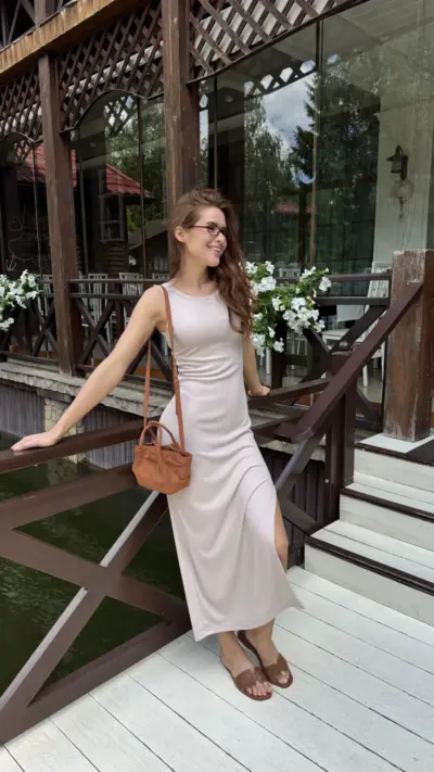 Літня сукня “Basic Elegance” кольору слонова кістка - Зображення 8