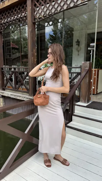 Літня сукня “Basic Elegance” кольору слонова кістка - Зображення 7